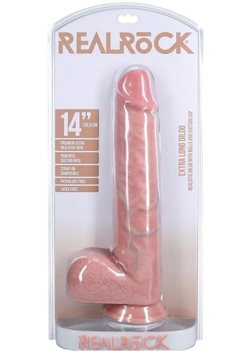 Realrock Ultra Realistic Skin Extra Large Straight Dildo with Balls and Suction Cup - Image 14