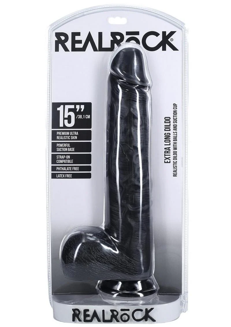 Realrock Ultra Realistic Skin Extra Large Straight Dildo with Balls and Suction Cup - Image 6