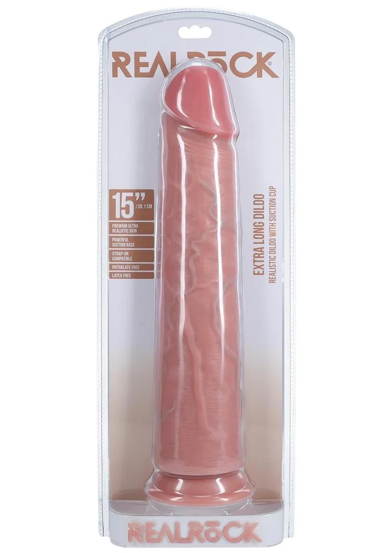 Realrock Ultra Realistic Skin Extra Large Straight Dildo with Suction Cup - Image 2