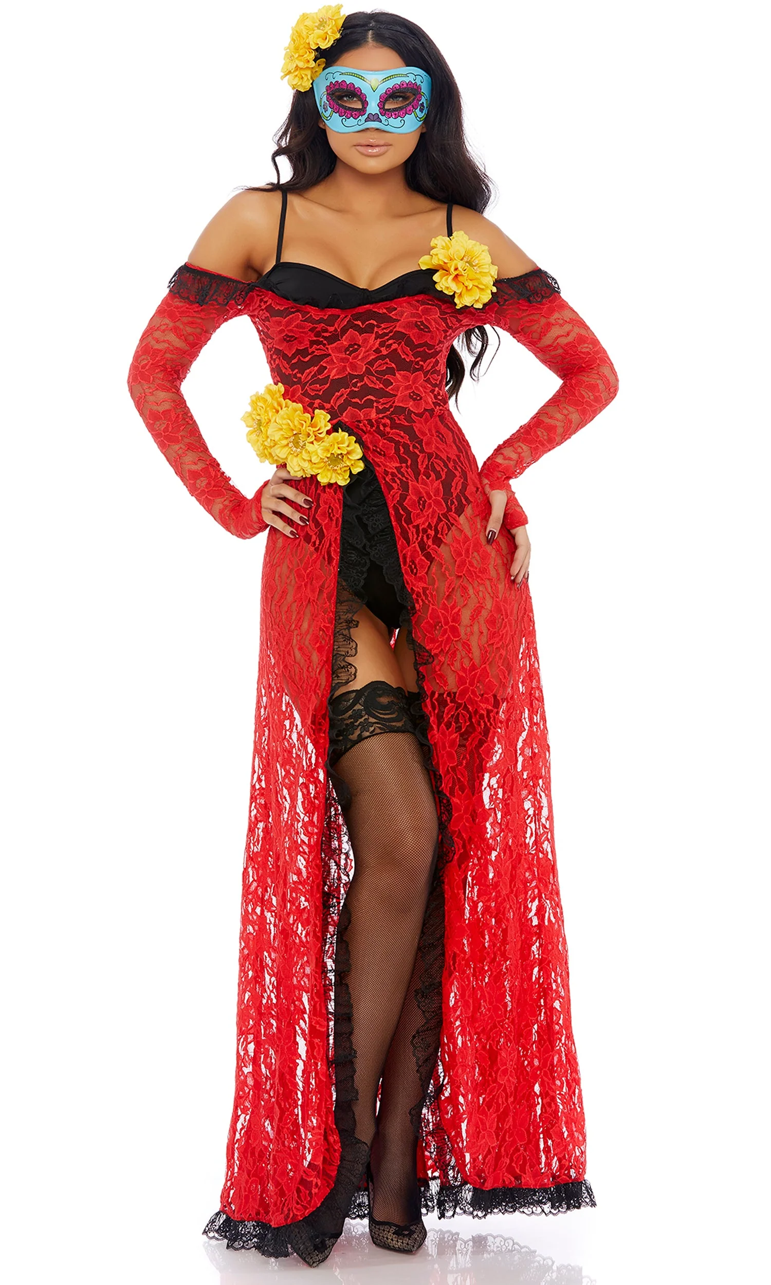 Reina De Muerte Sexy Movie Character Costume - Image 3