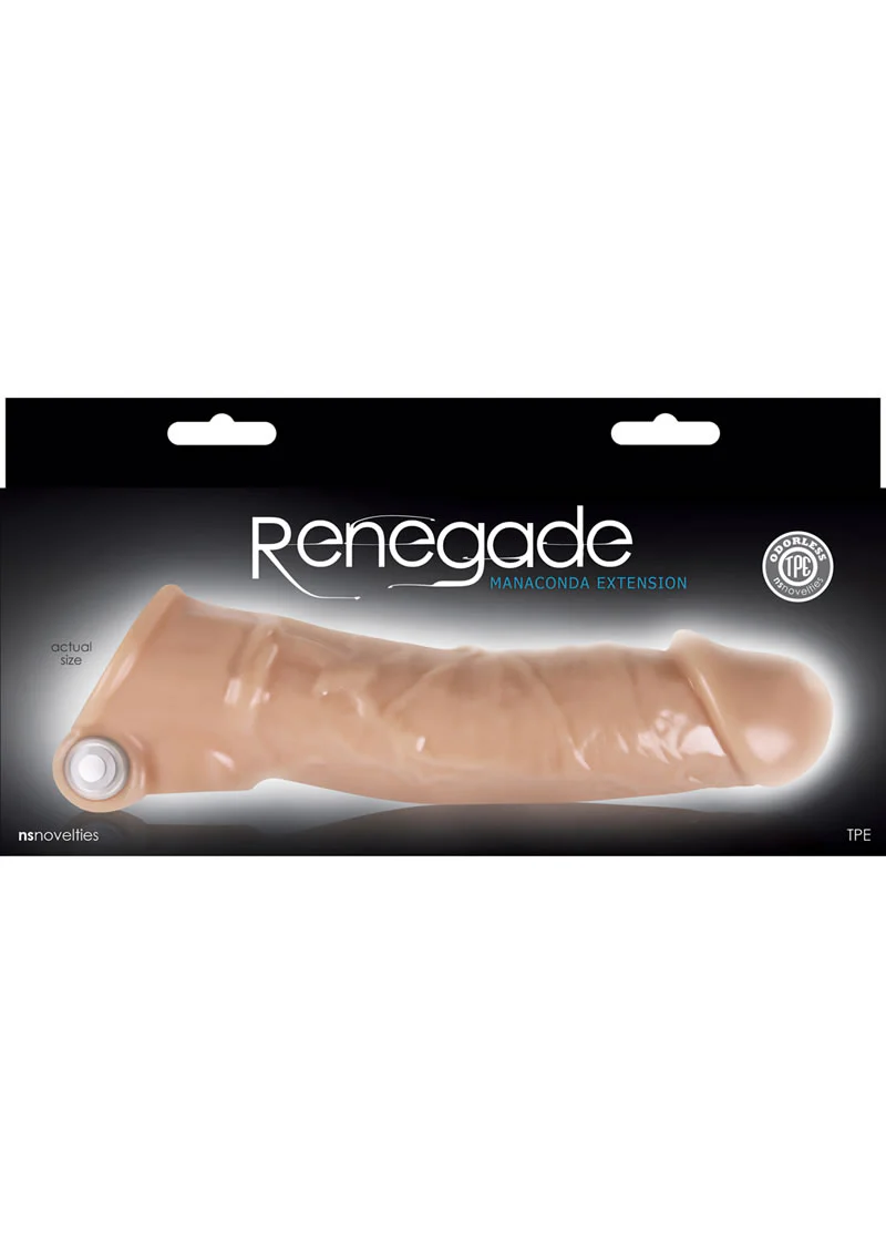Renegade Manaconda Vibrating Realistic Dildo Penis Extender - Image 4