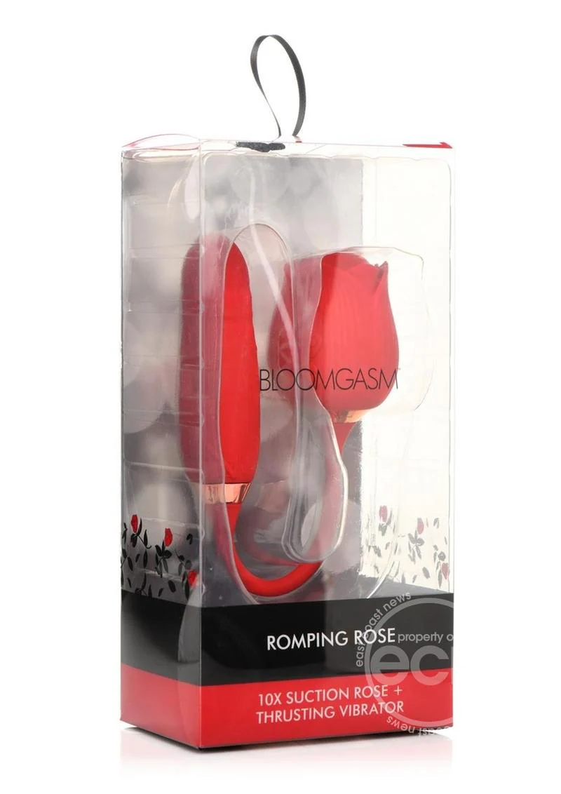 Rose Clit Stimulator & Vibrating Egg - Red - Image 2