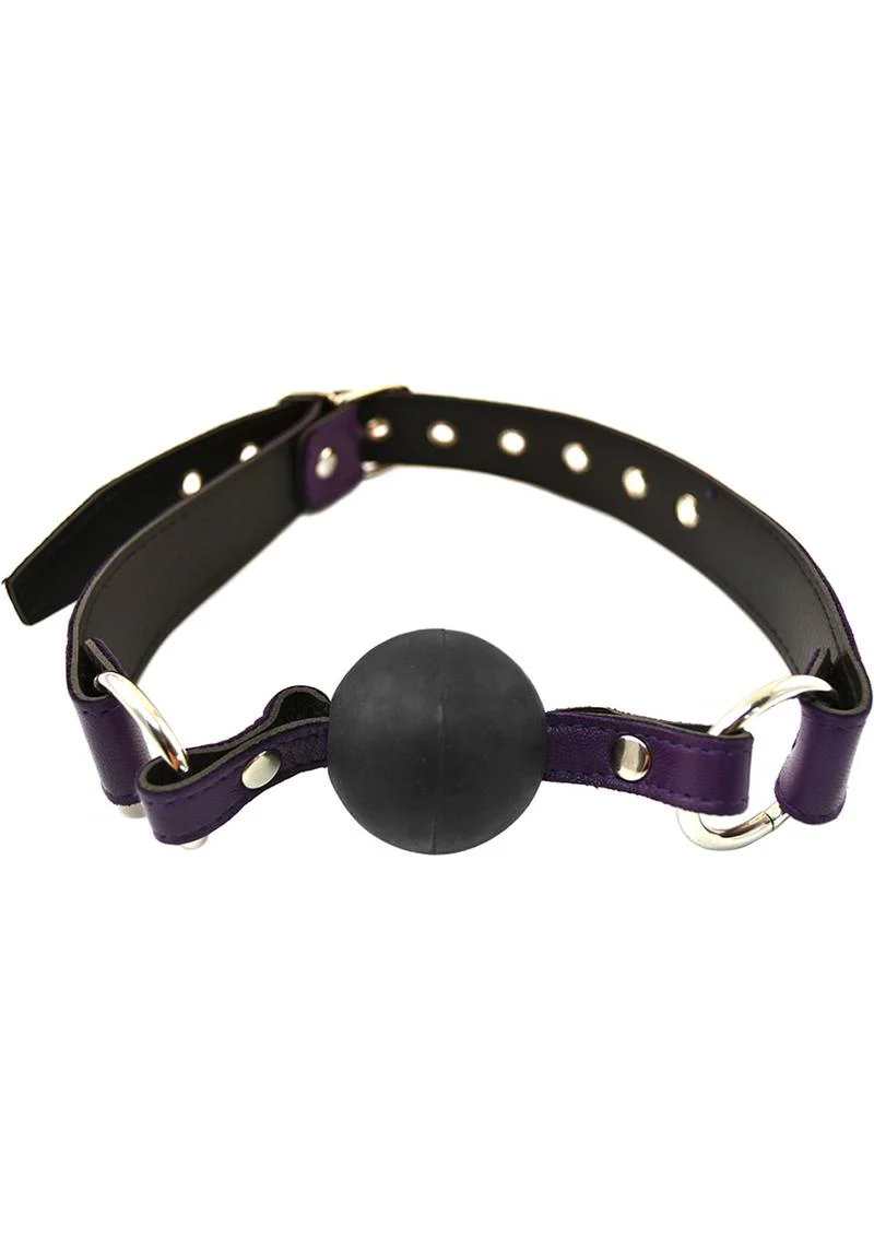 Rouge Leather Adjustable Ball Gag - Image 5
