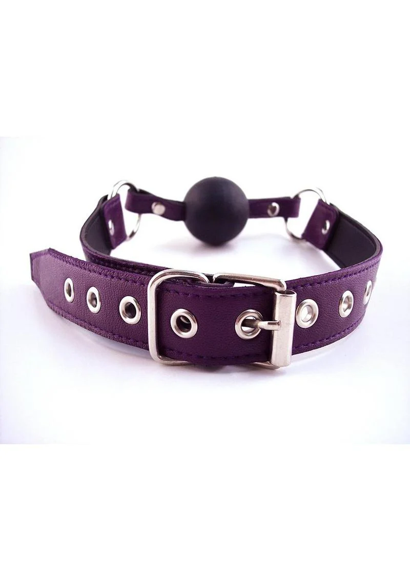Rouge Leather Adjustable Ball Gag - Image 6