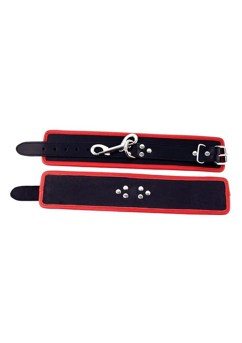 Rouge Leather Ankle Cuffs - Image 6