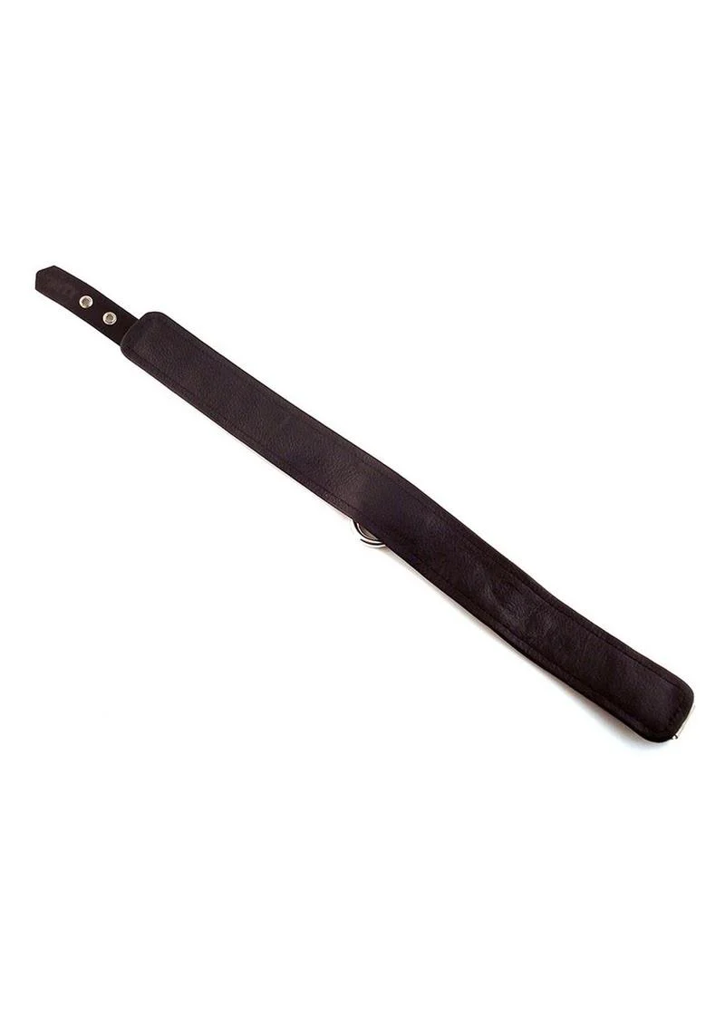 Rouge Plain Leather Adjustable Collar 1 Ring - Image 2