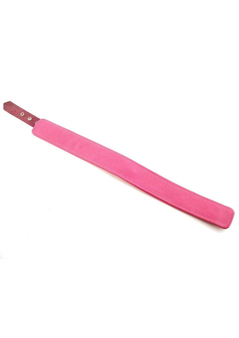 Rouge Plain Leather Adjustable Collar 1 Ring - Image 7