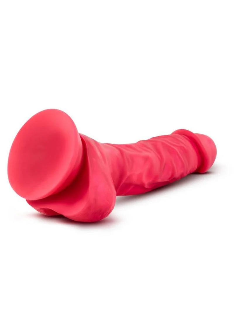 Ruse Hypnotize Silicone Dildo with Balls 7.5in - Cerise - Image 3