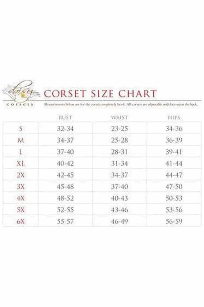 Sassy Steel Boned Devil Corset Costume Kit - 4PC Wings Horns Pitchfork - Image 5