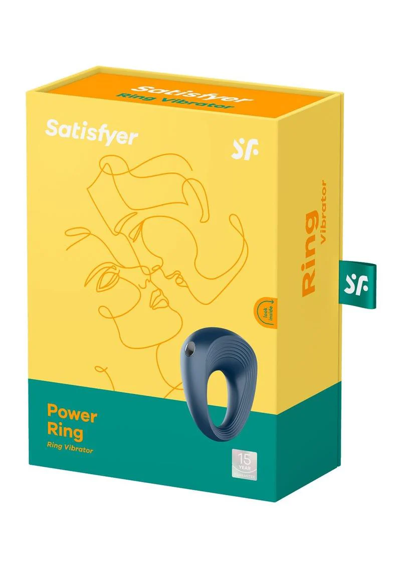 Satisfyer Power Ring Silicone Magnetic Recharge USB Couples Cockring Waterproof - Image 2