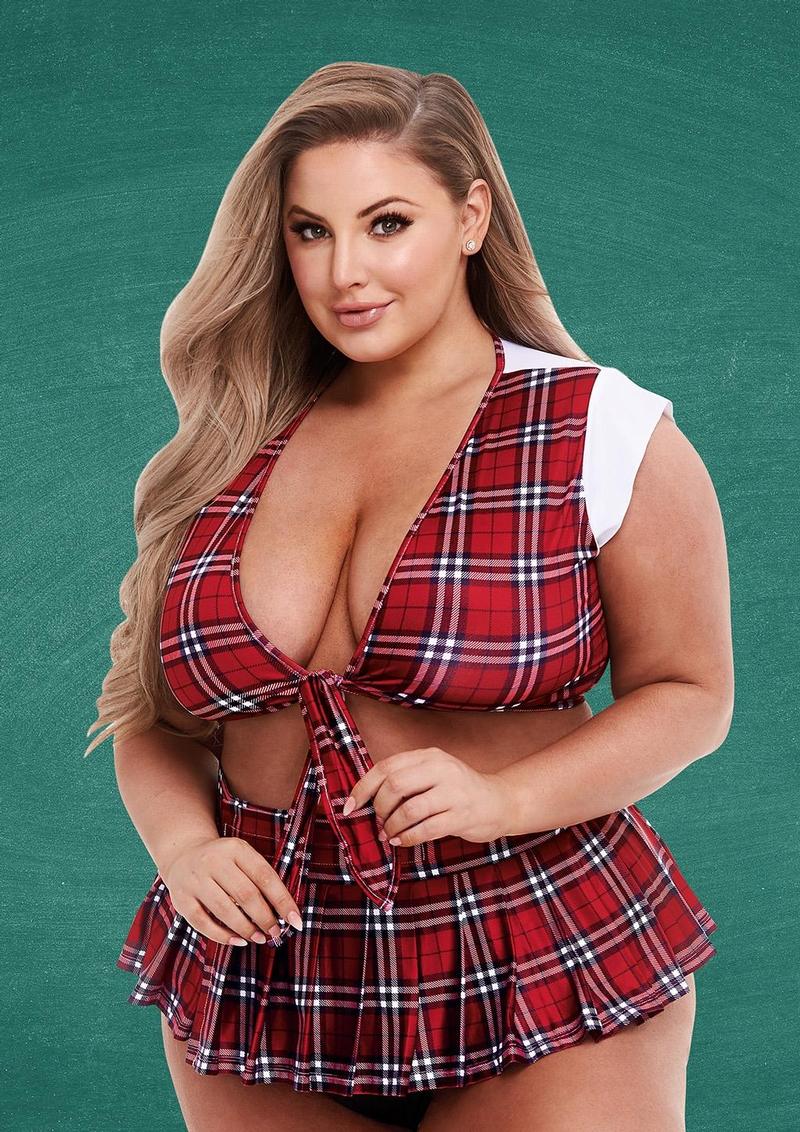 Schoolgirl Crop Top and Skirt - Image 4