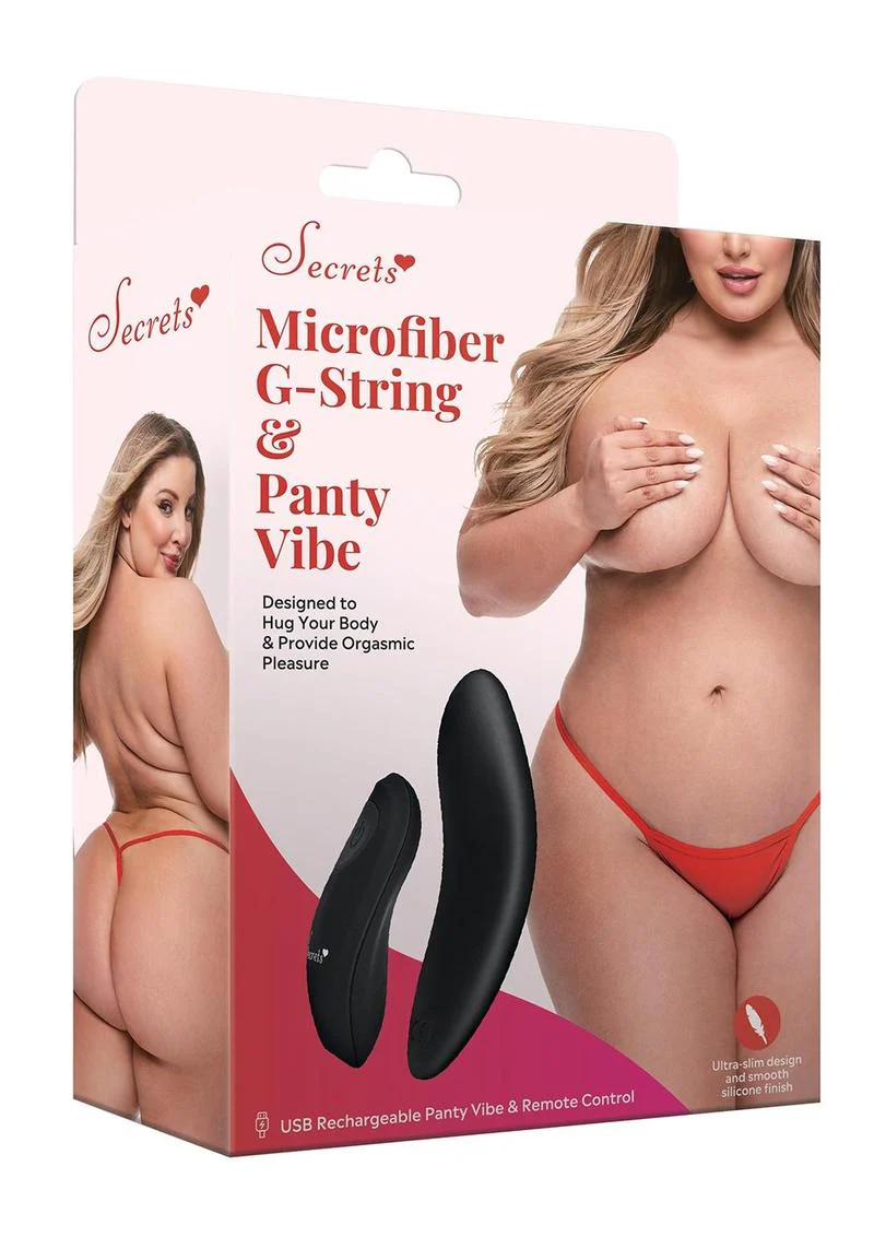 Secret Rechargeable Silicone Microfiber G-String and Panty Vibe with Remote Control - Image 8