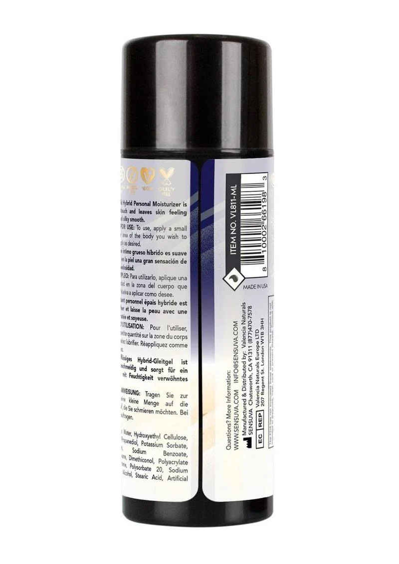 Sensuva Ultra-Thick Anal Hybrid Personal Moisturizer Lubricant High Ph Formula Original Unflavored - Image 3