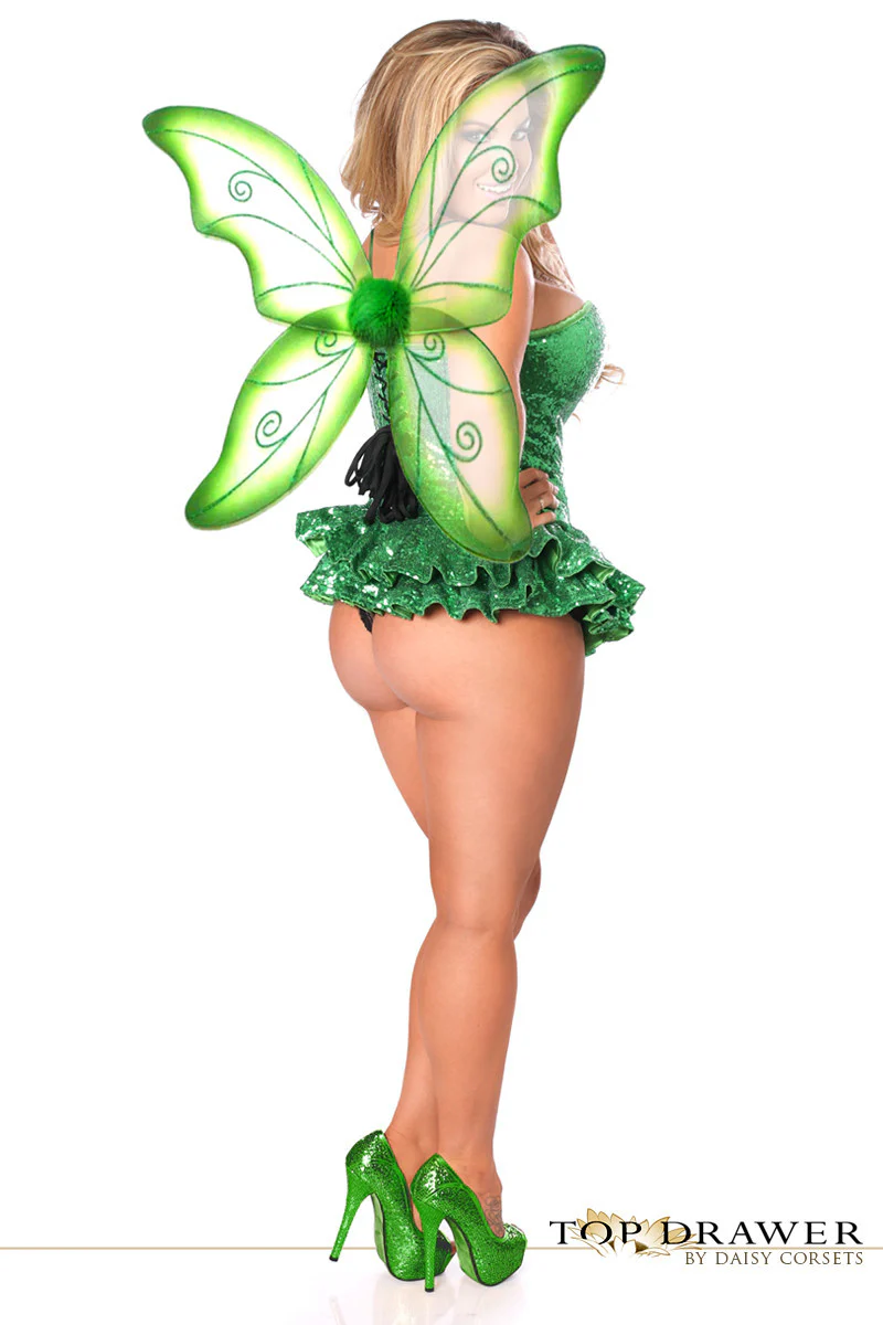 Sequin Green Fairy Corset Dress - Image 2
