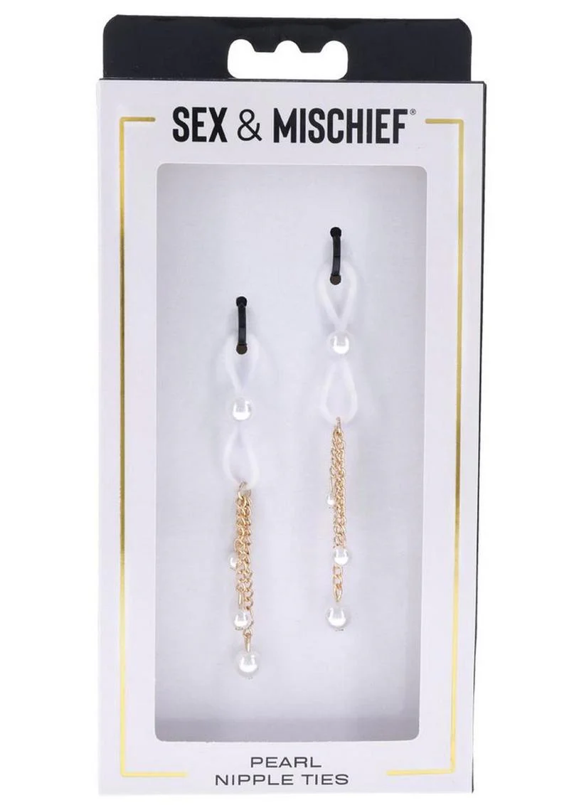 Sex and Mischief Pearl Nipple Ties - Image 2