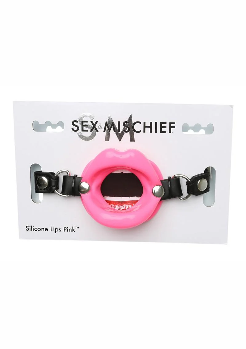 Sex and Mischief Silicone Lips Open Mouth Gag - Image 2