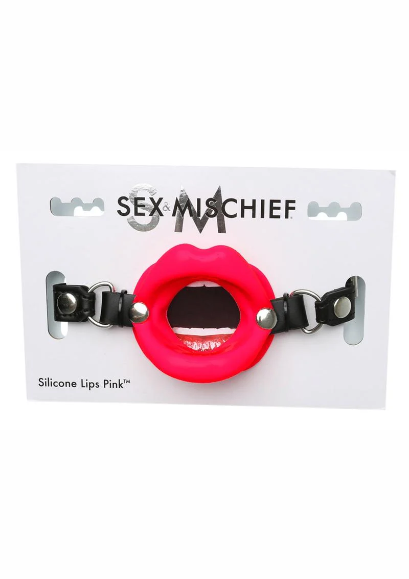 Sex and Mischief Silicone Lips Open Mouth Gag - Image 6