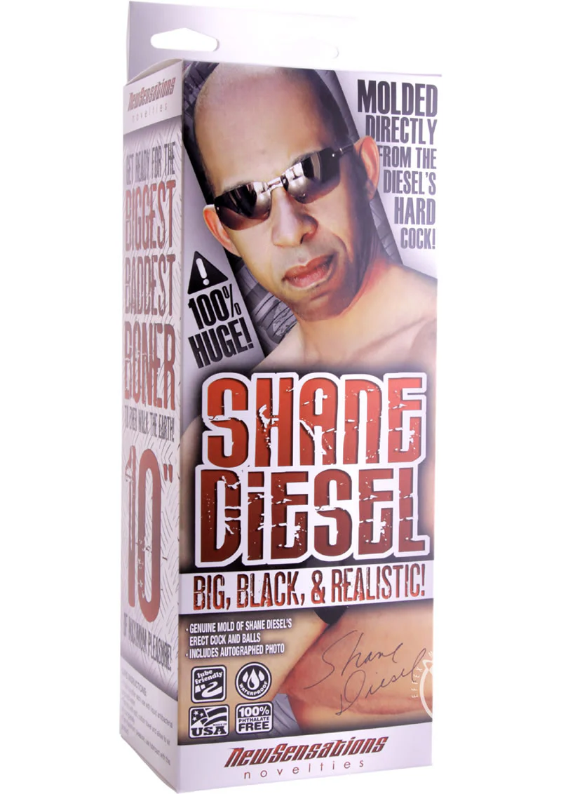 Shane Diesel Big Black and Realistic Dildo with Balls - Image 2