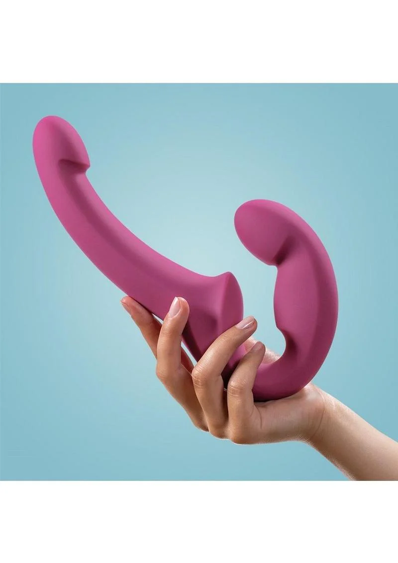 Share Lite Silicone Strapless Strap-On Dildo - Blackberry - Image 3