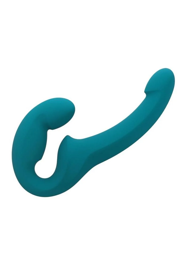 Share Lite Silicone Strapless Strap-On Dildo - Deep Sea - Image 2