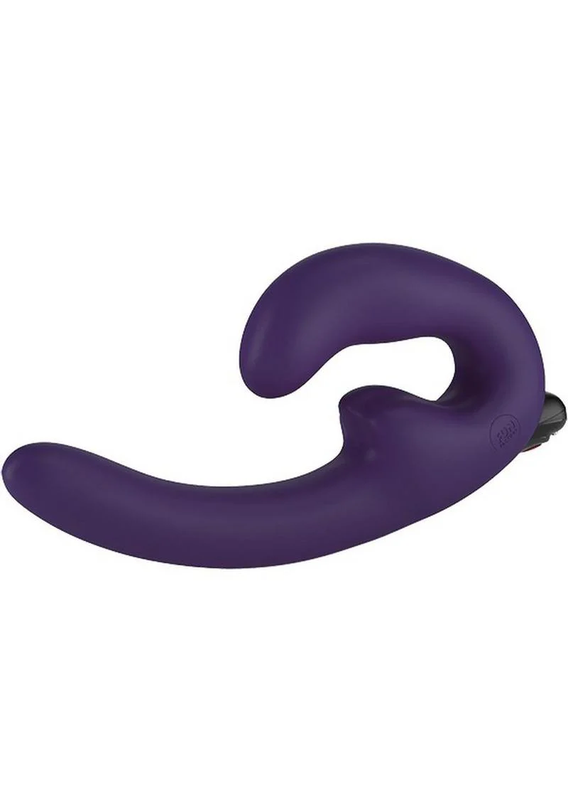 Sharevibe Silicone Strapless Strap-On Dildo with Rechargeable Bullet - Dark - Image 2