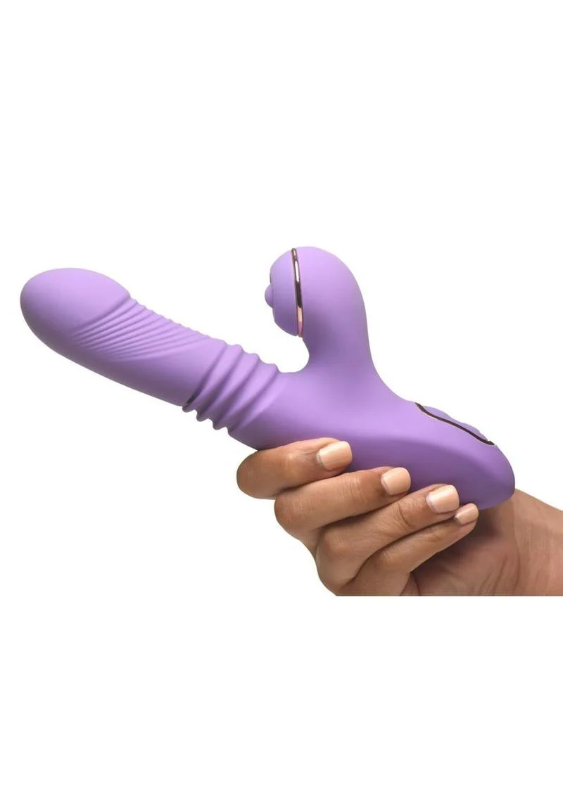 Shegasm Pro-Thrust Max Rechargeable Silicone Thrusting and Pulsing Rabbit - Image 4