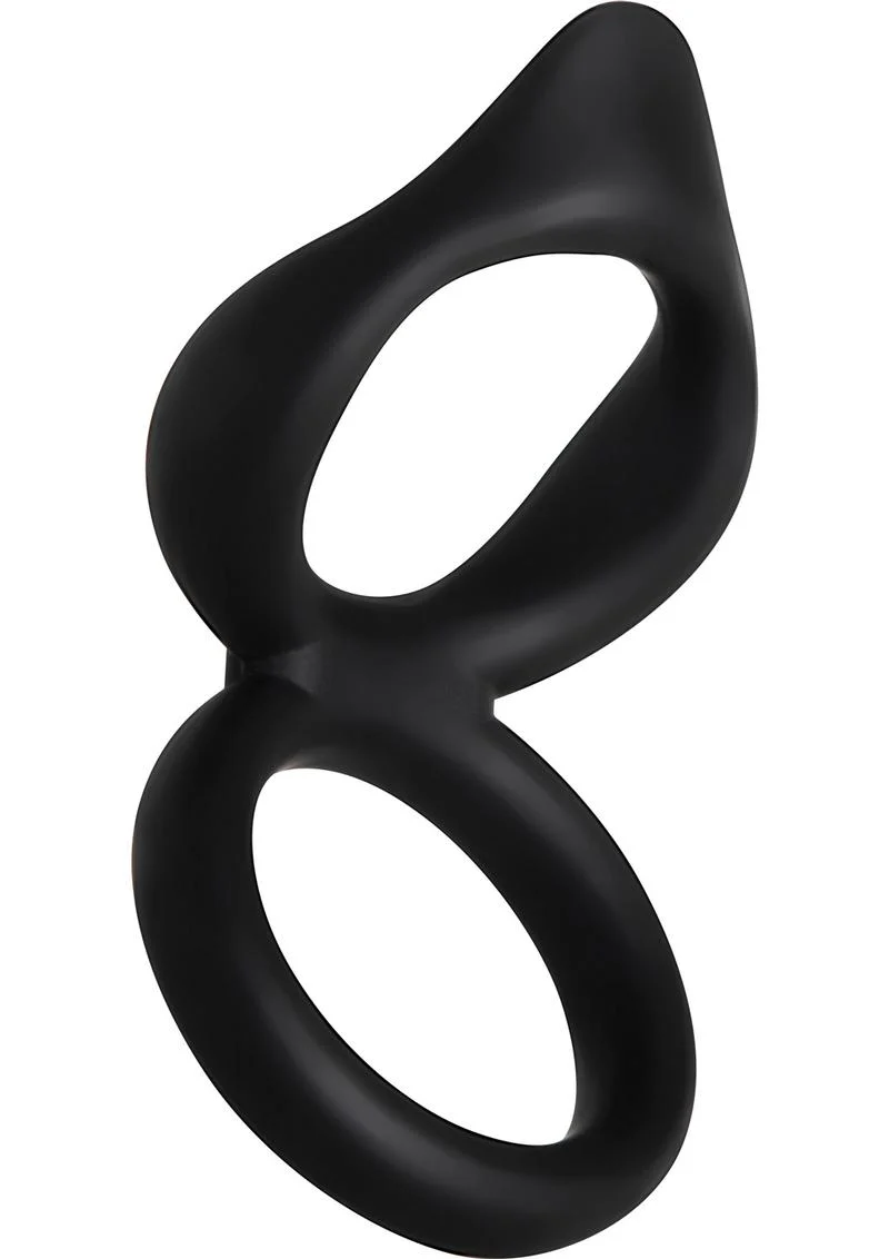 Silicone Dual Ring Clit Tickler Cock Ring