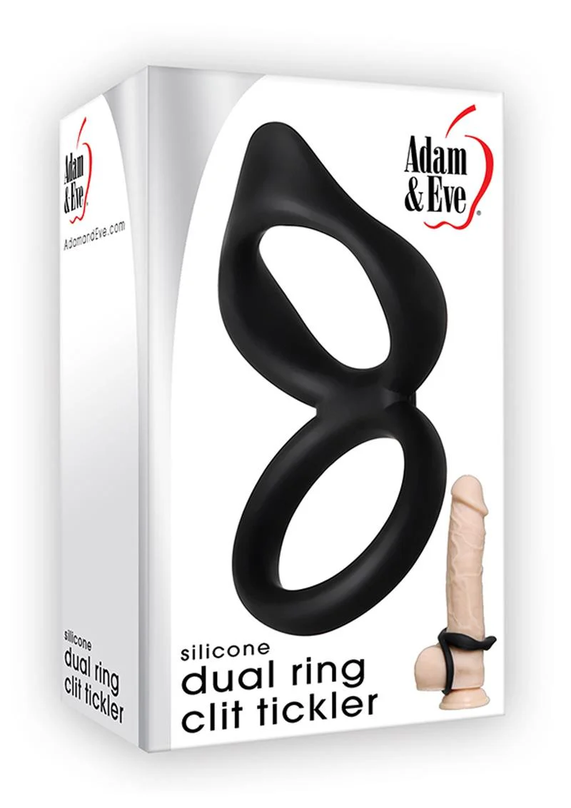 Silicone Dual Ring Clit Tickler Cock Ring - Image 2