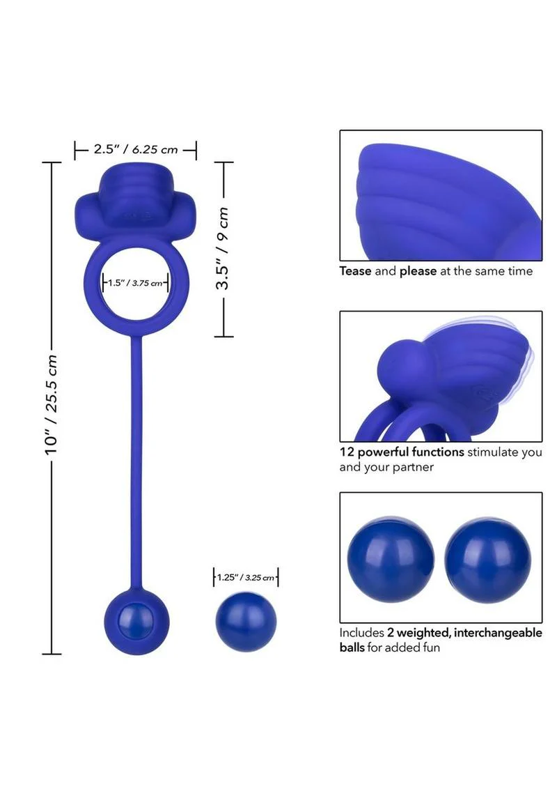 Silicone Rechargeable Dual Rockin Rim Enchancer Cock Ring - Image 4
