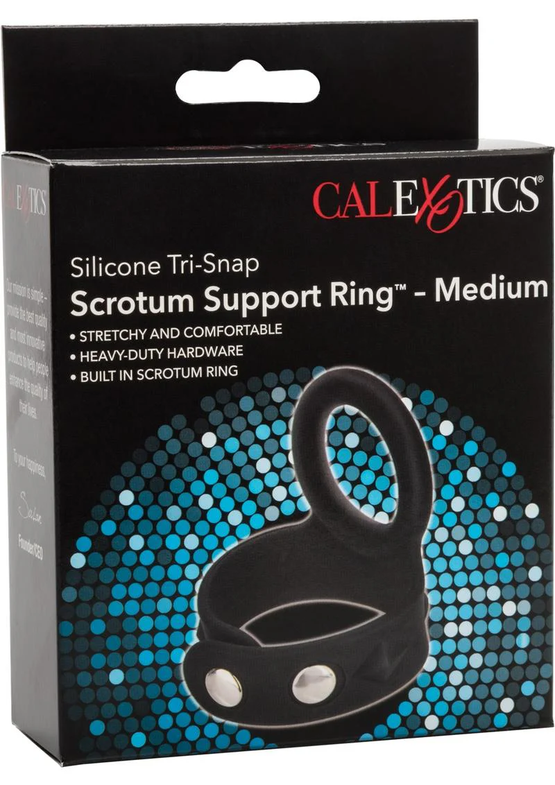 Silicone Tri-Snap Scrotum Support Cock Ring - Image 2