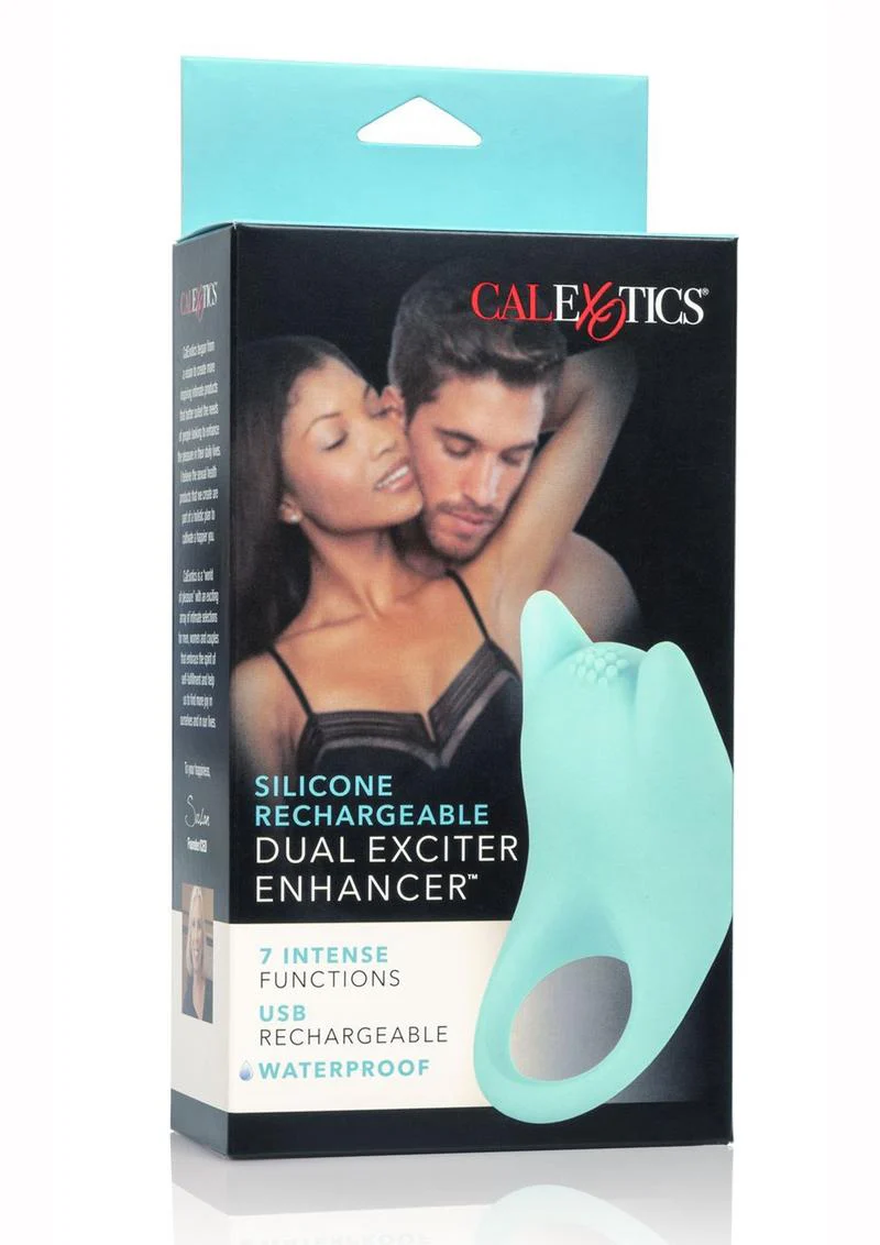 Silicone USB Rechargeable Dual Exciter Enhancer Ring Waterproof - Image 2