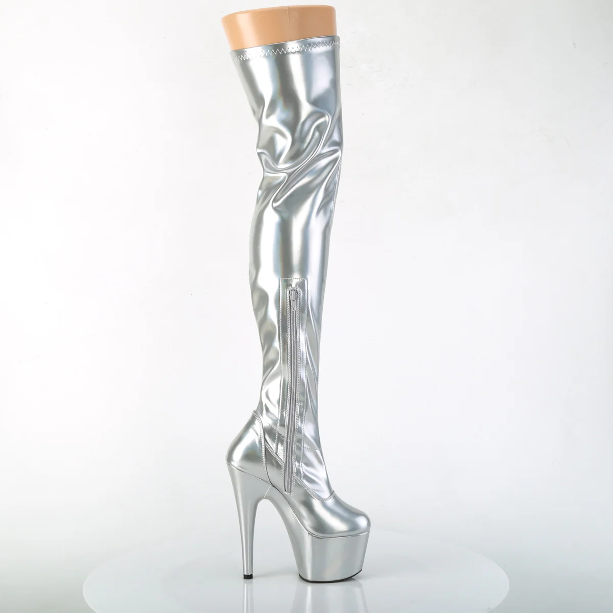 Holographic Thigh High Boots - Image 4