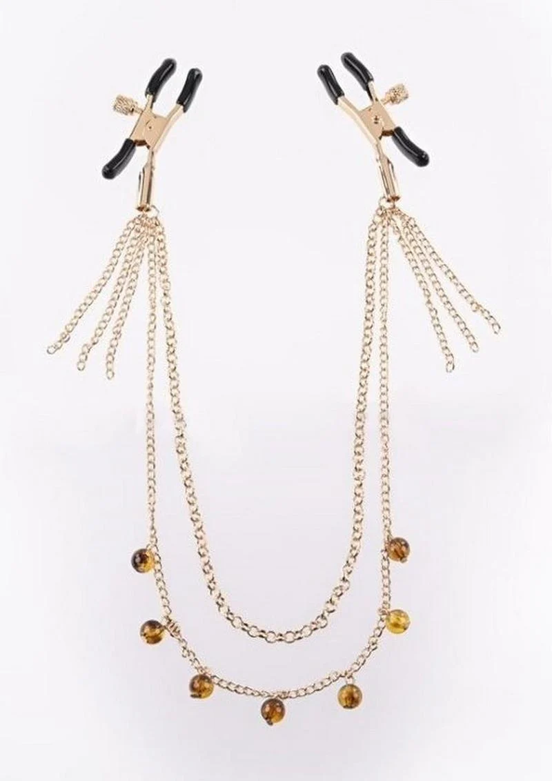 Sincerely Amber Chained Nipple Clamps