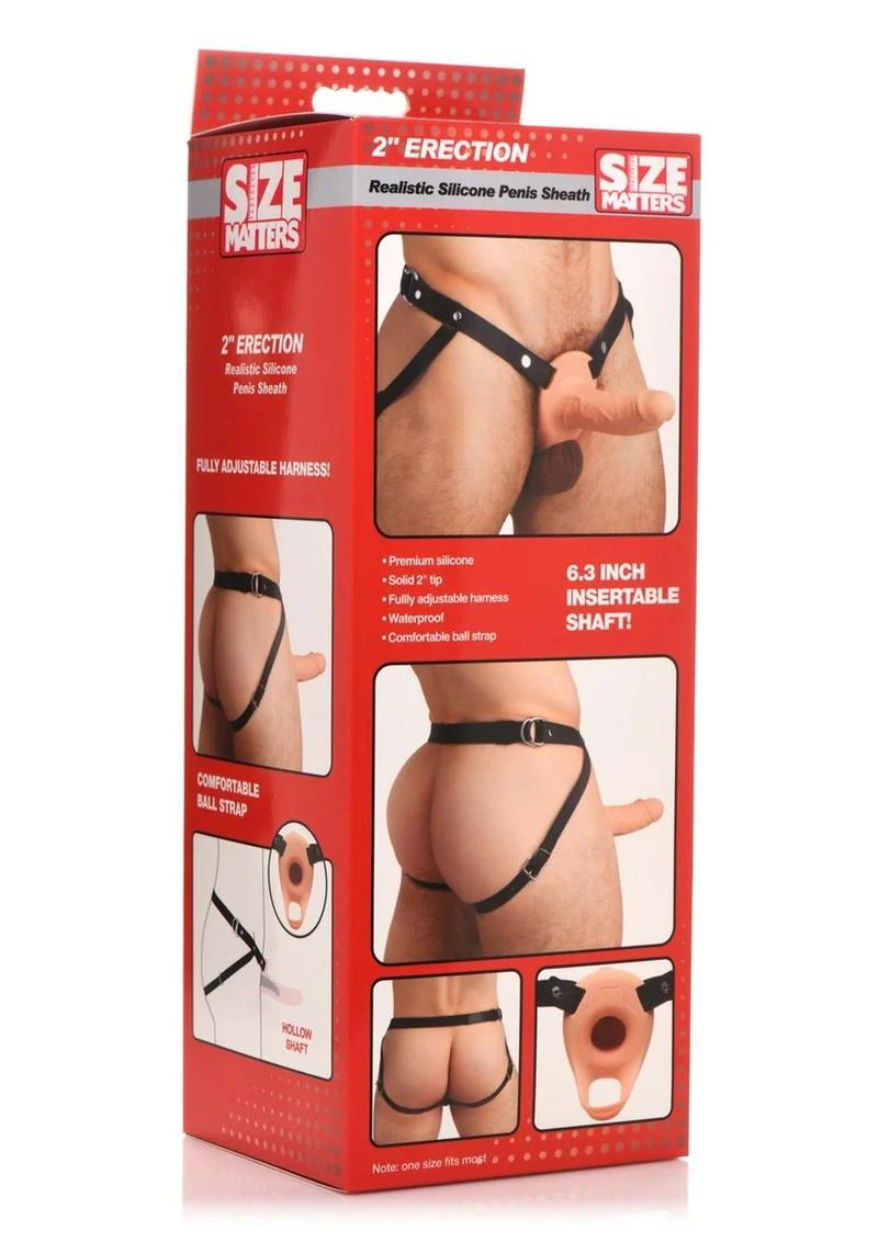 Size Matters 2 Erection Realistic Silicone Penis Sheath - Image 6