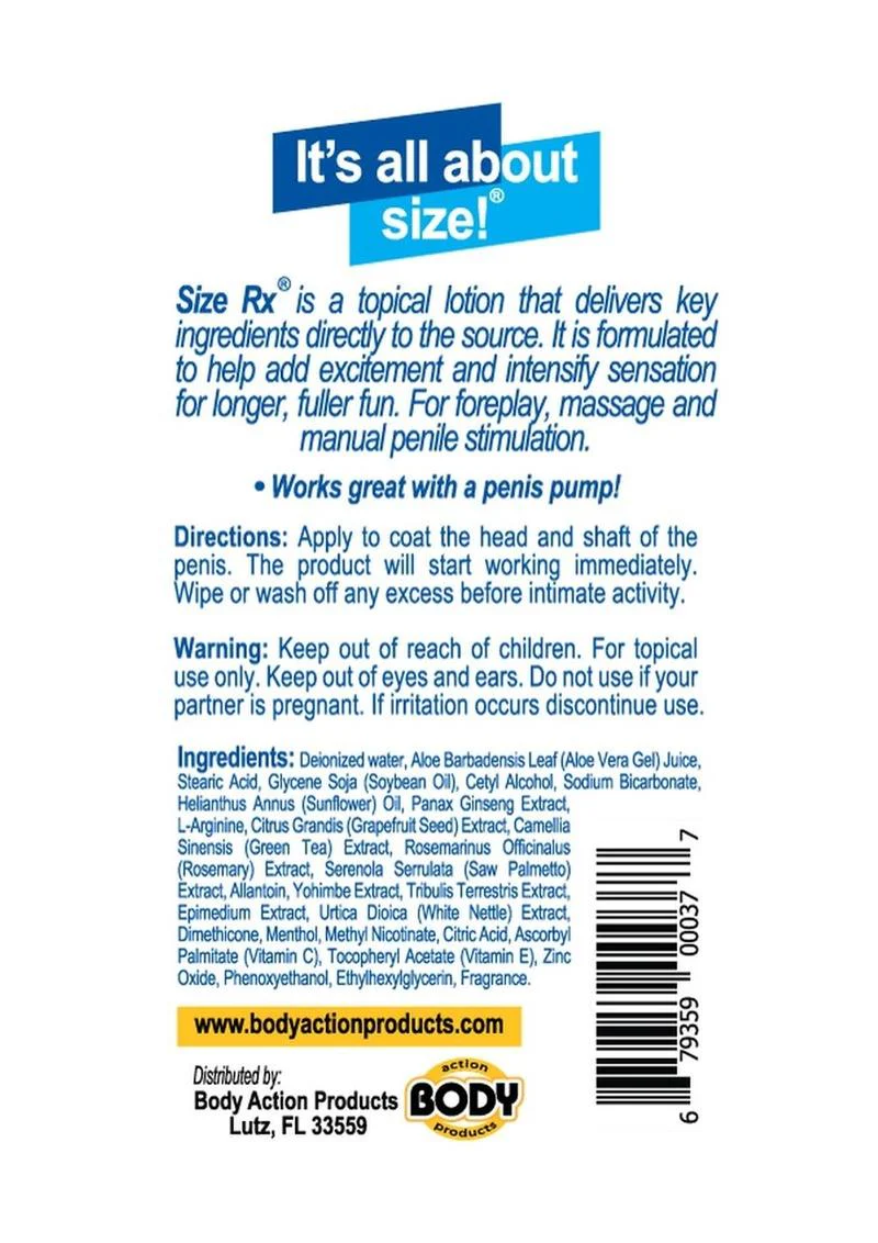 Size Rx Penile Enhancement Lotion - Image 2