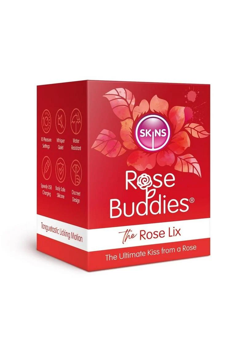 Skins Rose Buddies The Rose Lix Tongue Rechargeable Silicone Clitoral Stimulator
