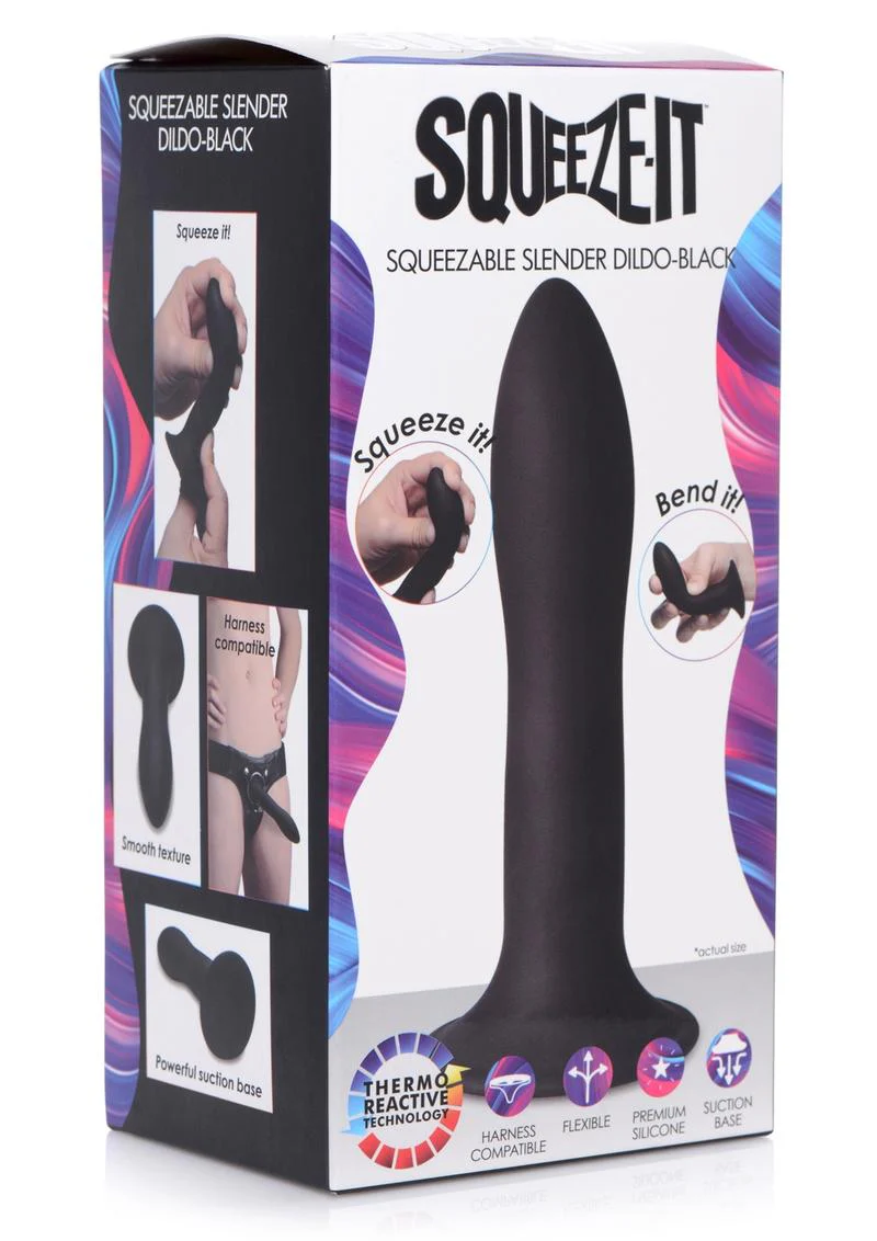 Squeeze-It Squeezable Slender Silicone Dildo - Image 2