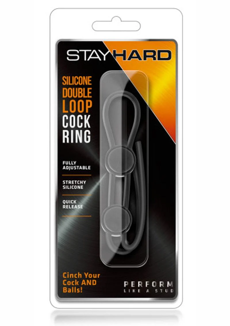 Stay Hard Silicone Double Loop Cock Ring - Image 2