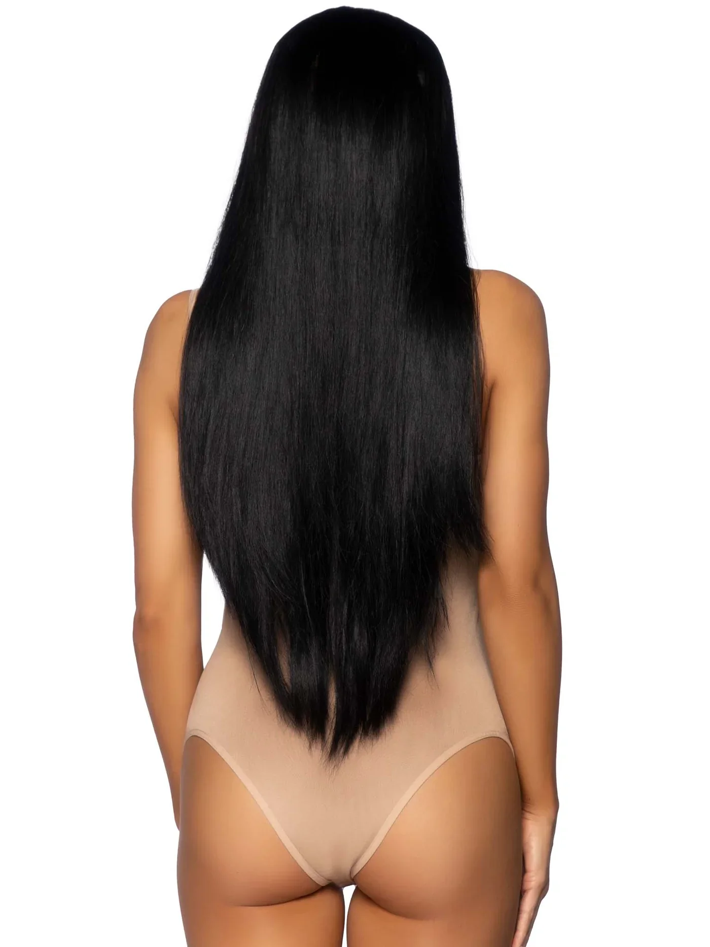 Straight long wig 33 inches black - Image 2
