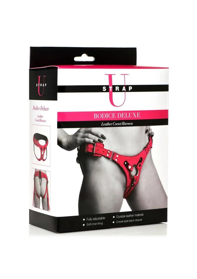 Strap U Bodice Deluxe Leather Corset Harness - Image 2