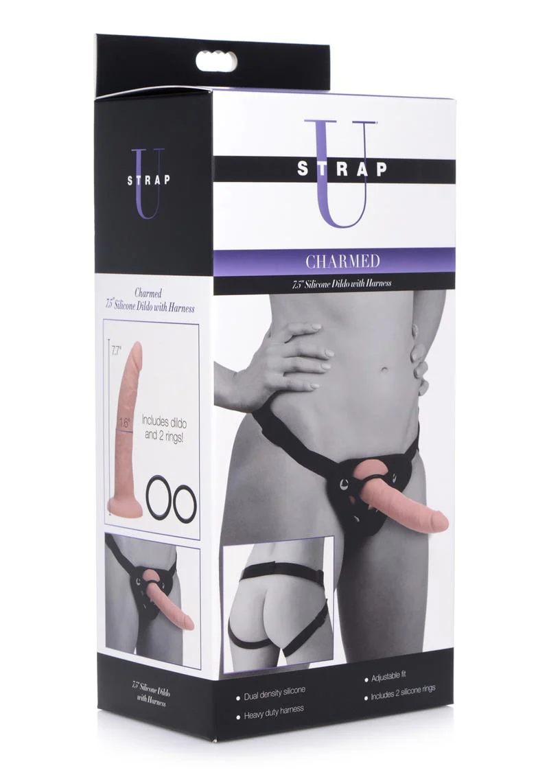 Strap-U Charmed Silicone Dildo with Harness - Image 2