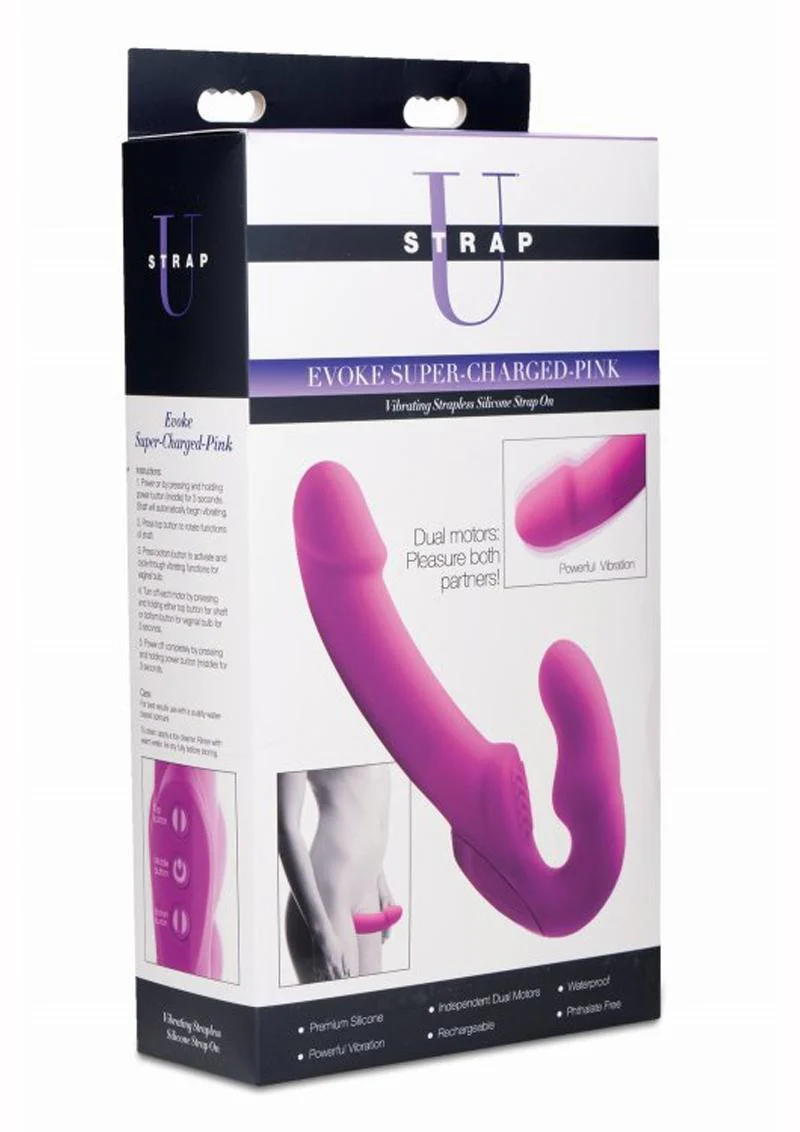 Strap U Evoke Super Charged Rechargeable Silicone Vibrating Strapless Strap-On - Image 6