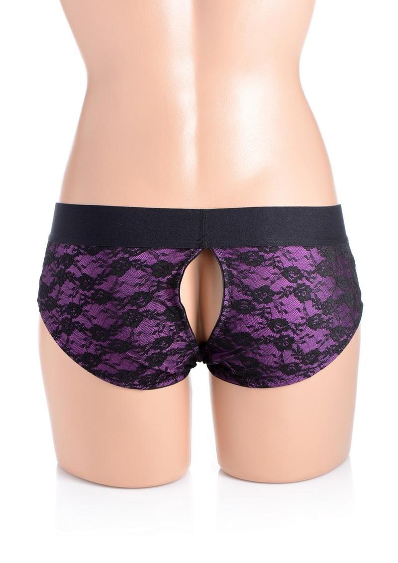 Strap U Lace Envy Lace Crotchless Panty Harness - Image 3