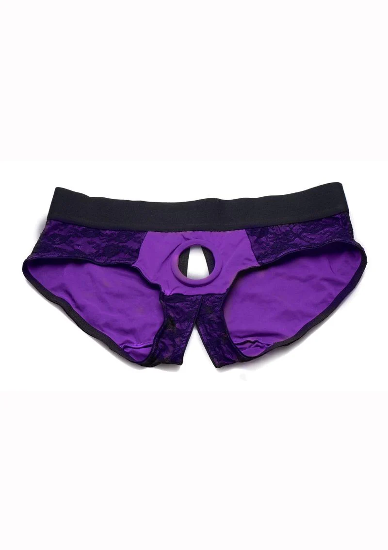 Strap U Lace Envy Lace Crotchless Panty Harness - Image 5