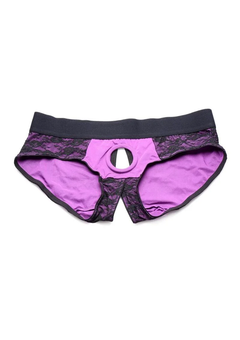 Strap U Lace Envy Lace Crotchless Panty Harness - Image 8