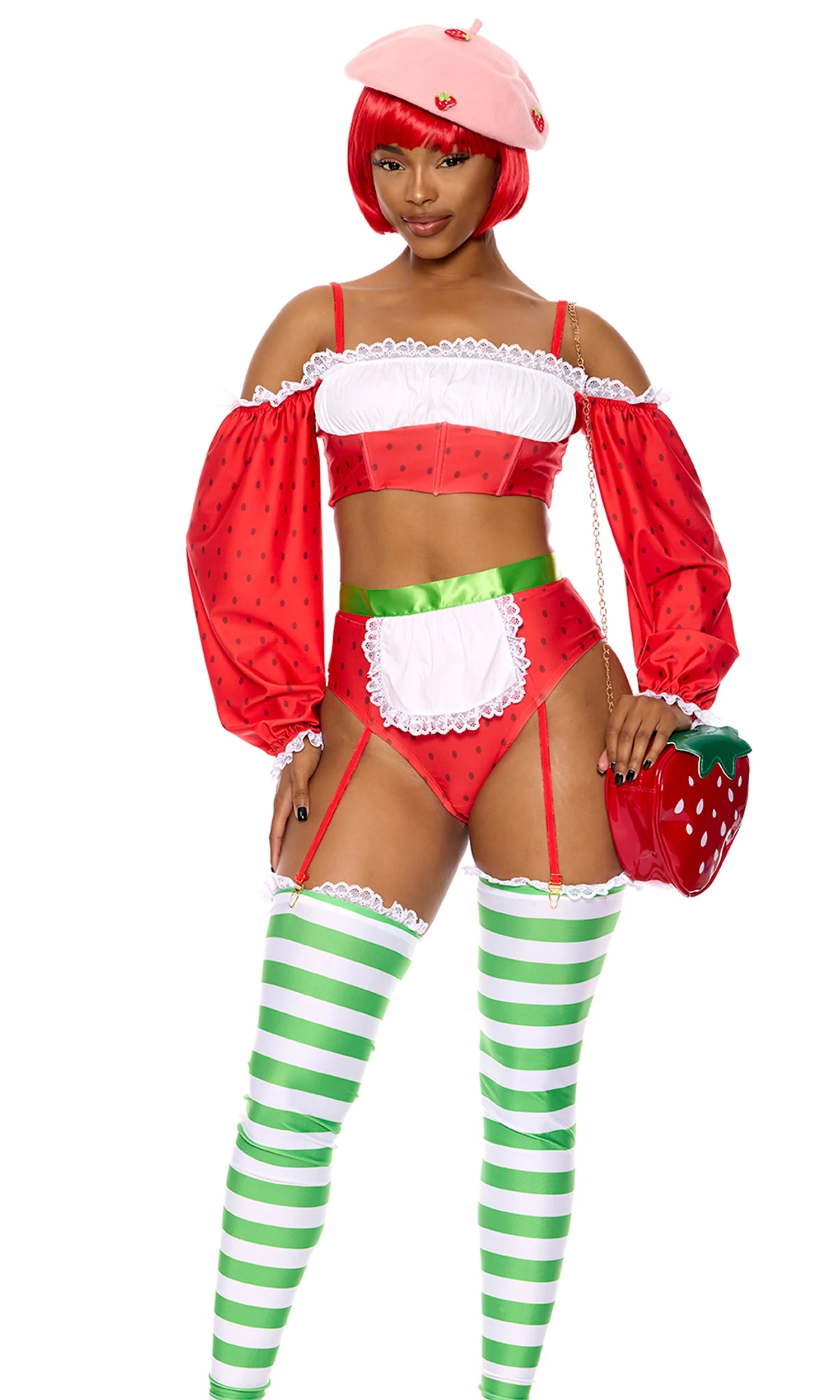 Strawberry Shortie Cartoon Character Costume - Image 3