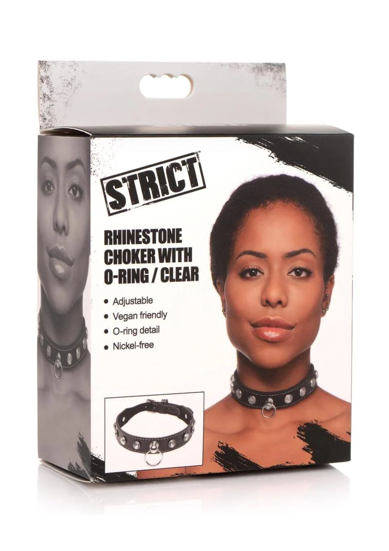 Strict Rhinestone Choker with O-Ring - Image 2