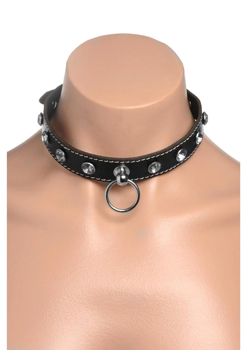 Strict Rhinestone Choker with O-Ring - Image 3