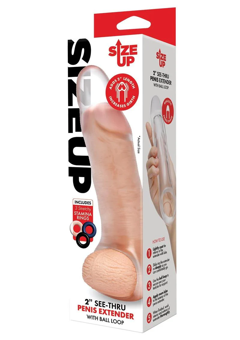 Su Clr Penis Xtndr W/ Ball Loop-Girthy