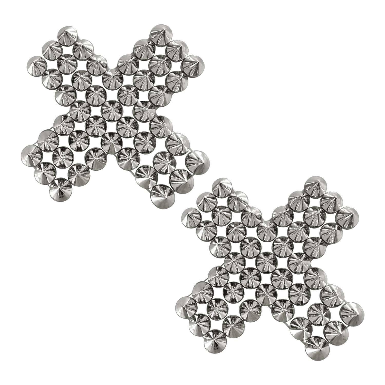 SubZero Silver Stud X Nipple Cover Pasties